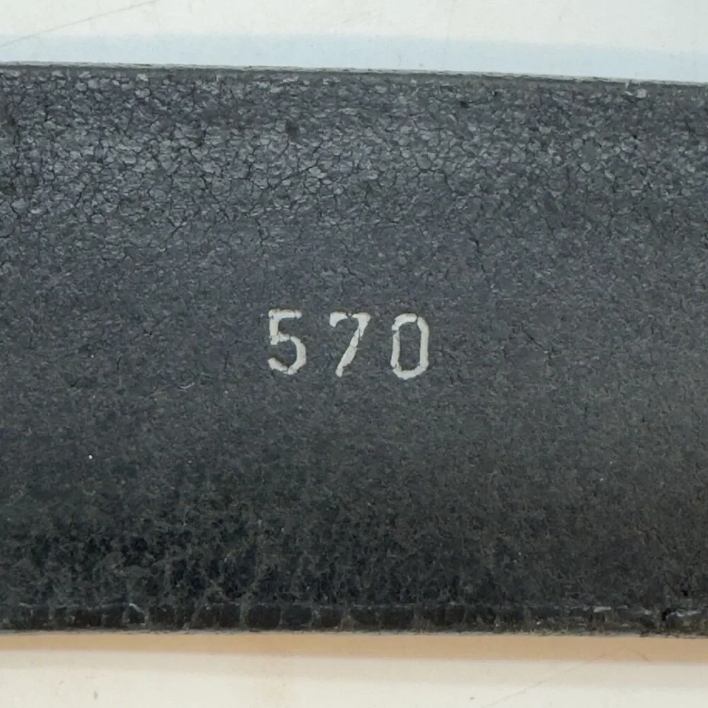 Brenneman's Leather Goods USA 570 Belt Men's size 40 Black Silver Roller Buckle